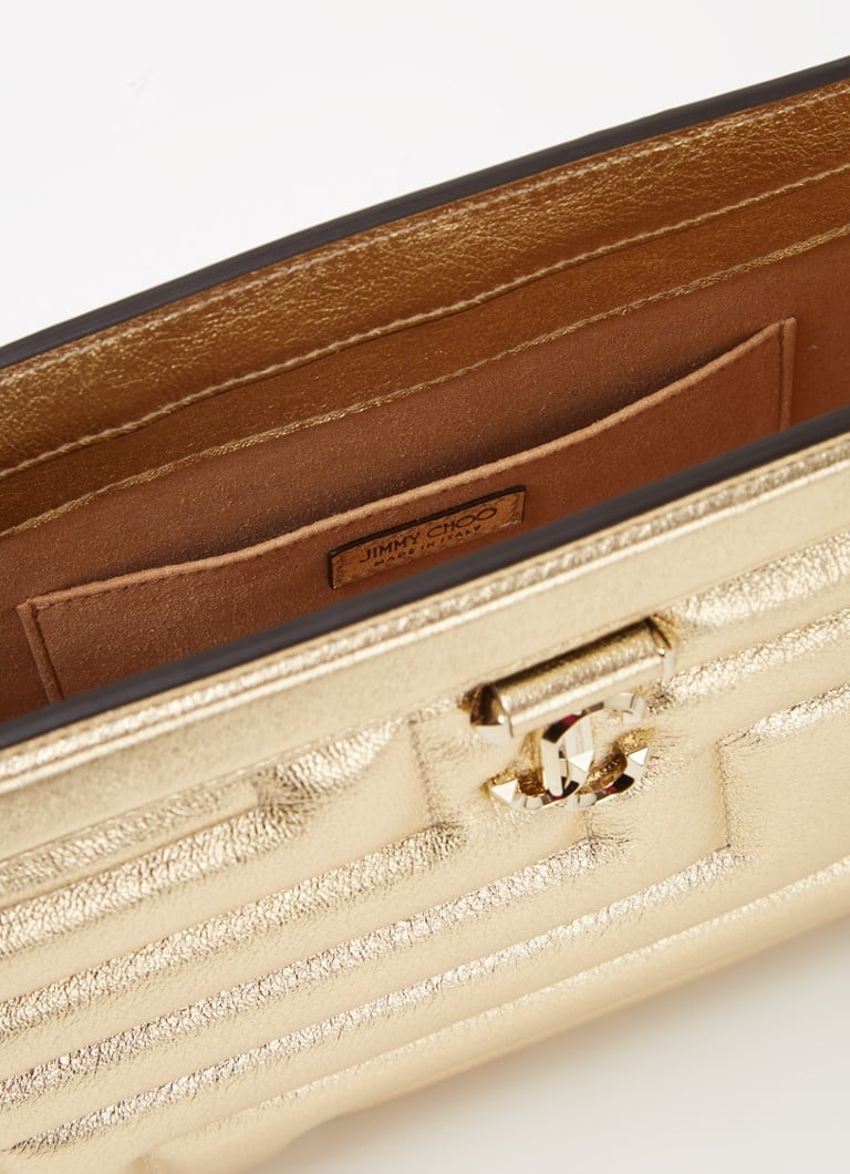 Jimmy Choo Varenne Avenue clutch laget av quiltet skinn med metallisk finish