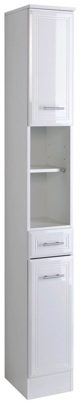 HELD MÖBEL Hochschrank Neapel Breite 25 cm, mit Hochglanzfronten und eleganter Fräsung