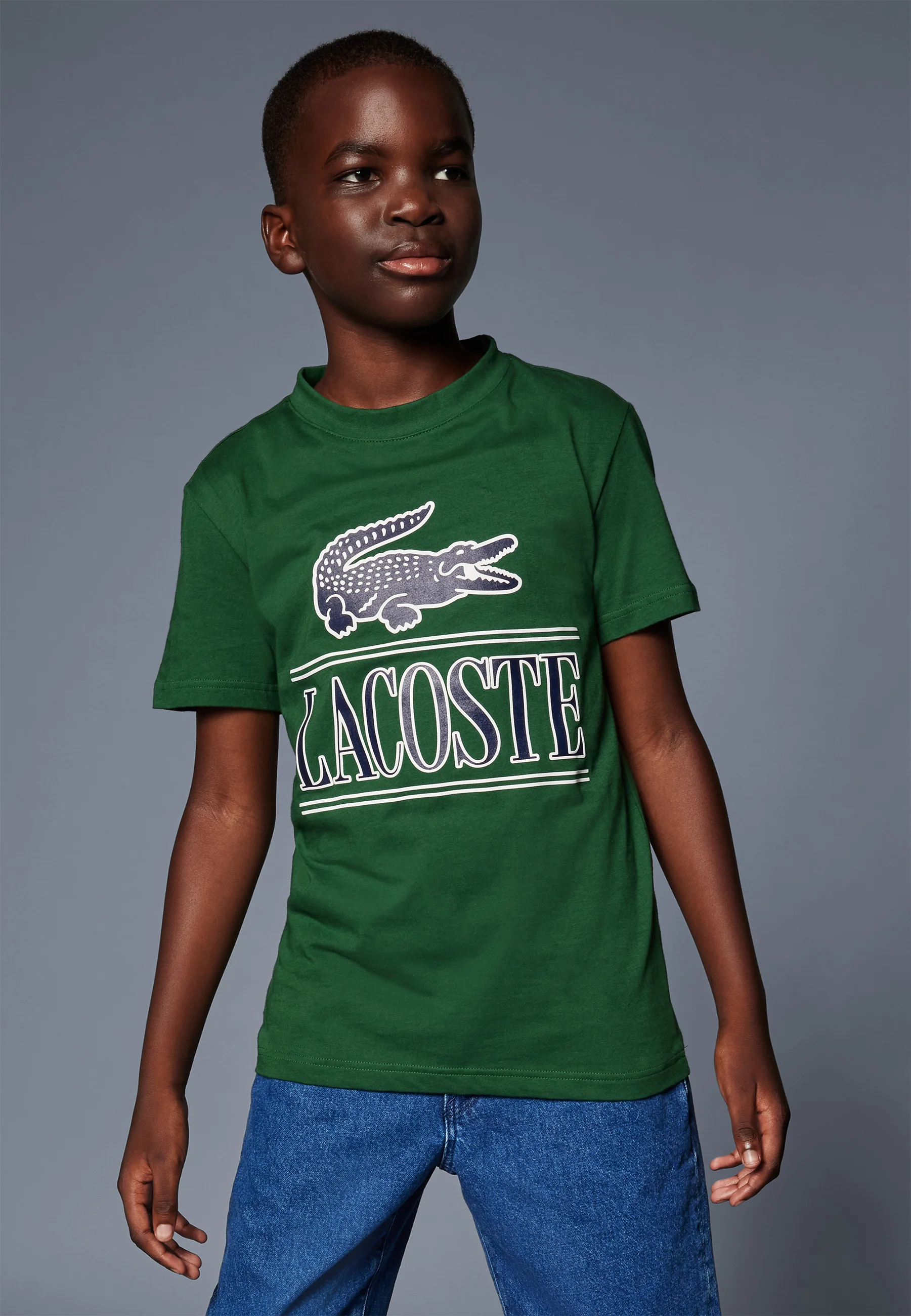 Lacoste TEE BIG CROCO AND SCRIPT - Camiseta con estampado