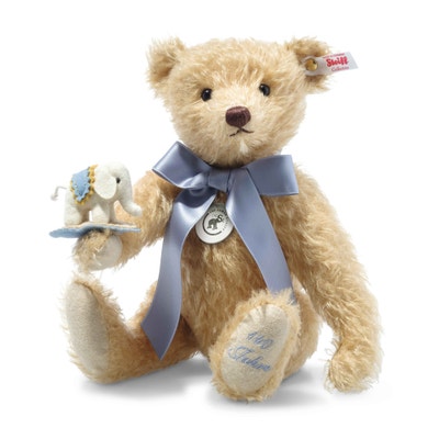 Teddybär mit Filzelefäntle, 30 cm, beige