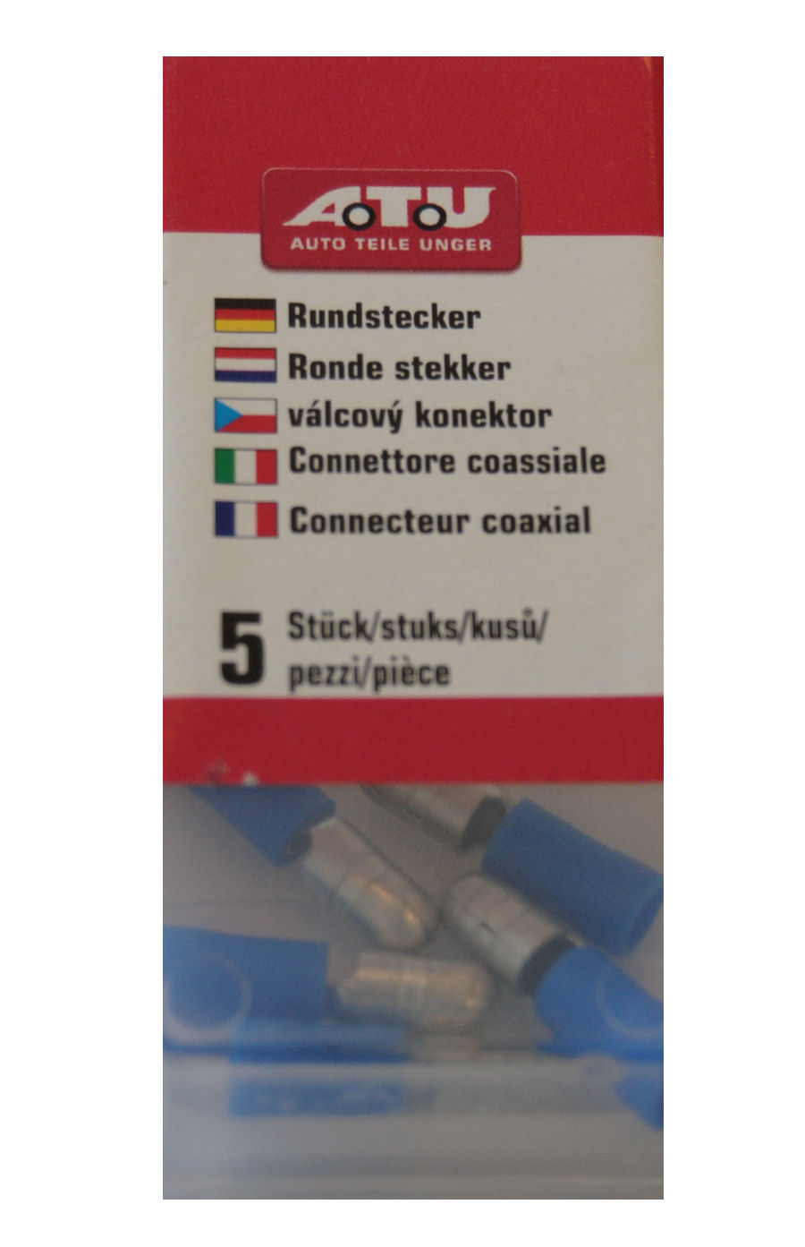 Kabel Rundstecker 5 mm blau Inhalt: 5 Stück - ATU