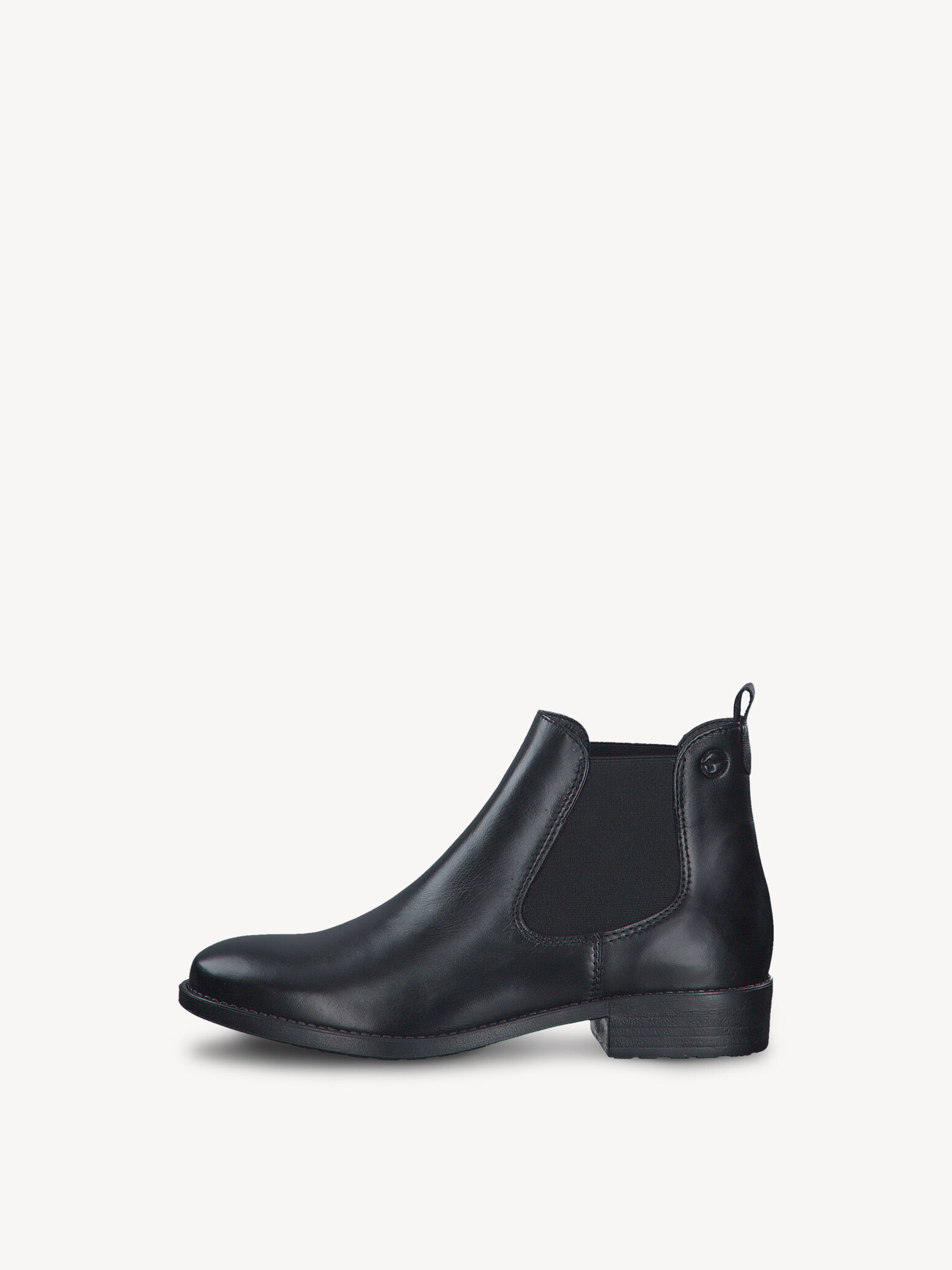 Bottine Chelsea en cuir - noir