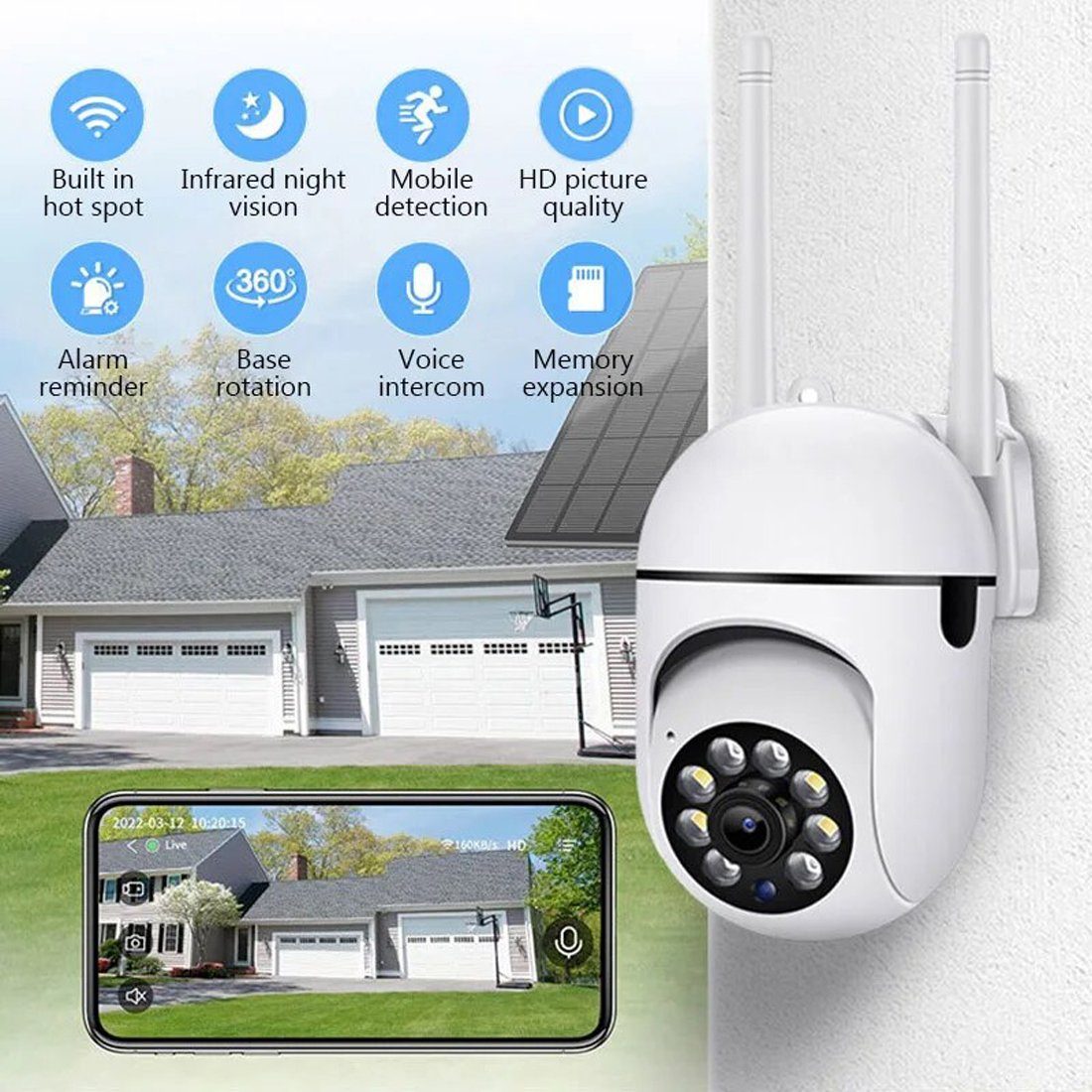 Bolwins B98D WIFI IP Überwachung Kamera Dual Band Wireless Nachtsicht Video Überwachungskamera