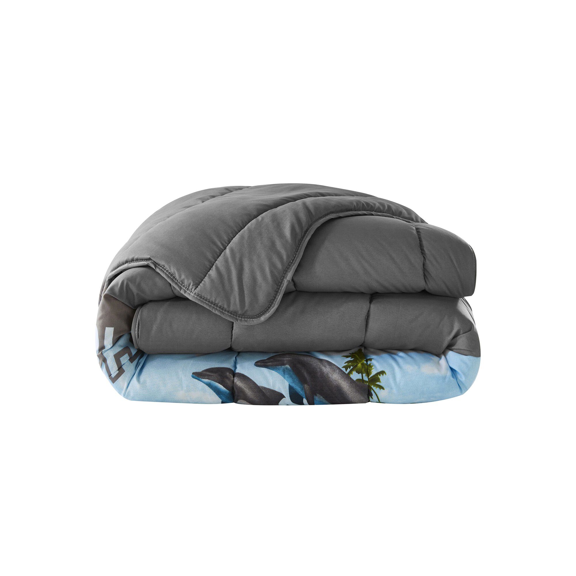 Couette microfibre imprimée Dauphins 200 g/m2