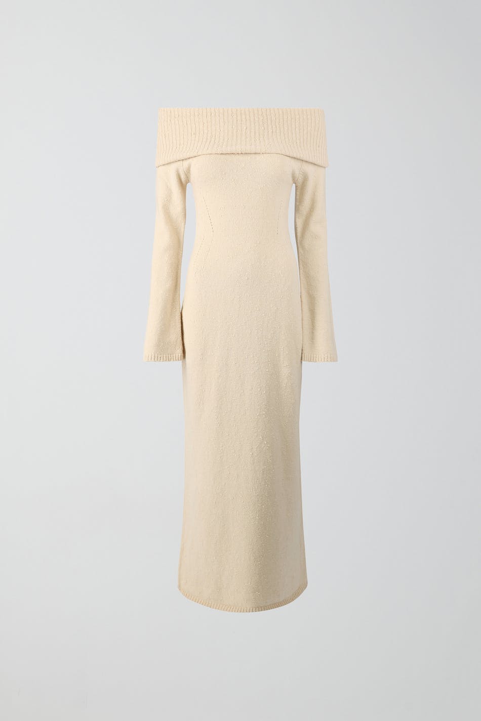 Knit off shoulder dress