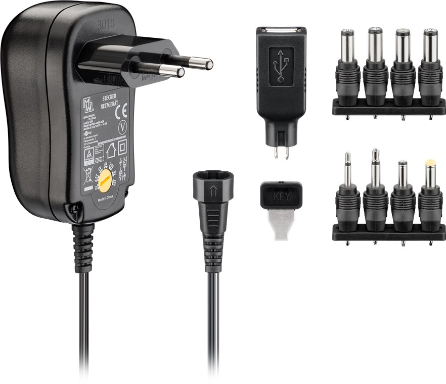 GooBay EcoFriendly Universal Netzteil 1000 mA 3-12 V mit 8 DC   1 USB Adapter Netzstecker
