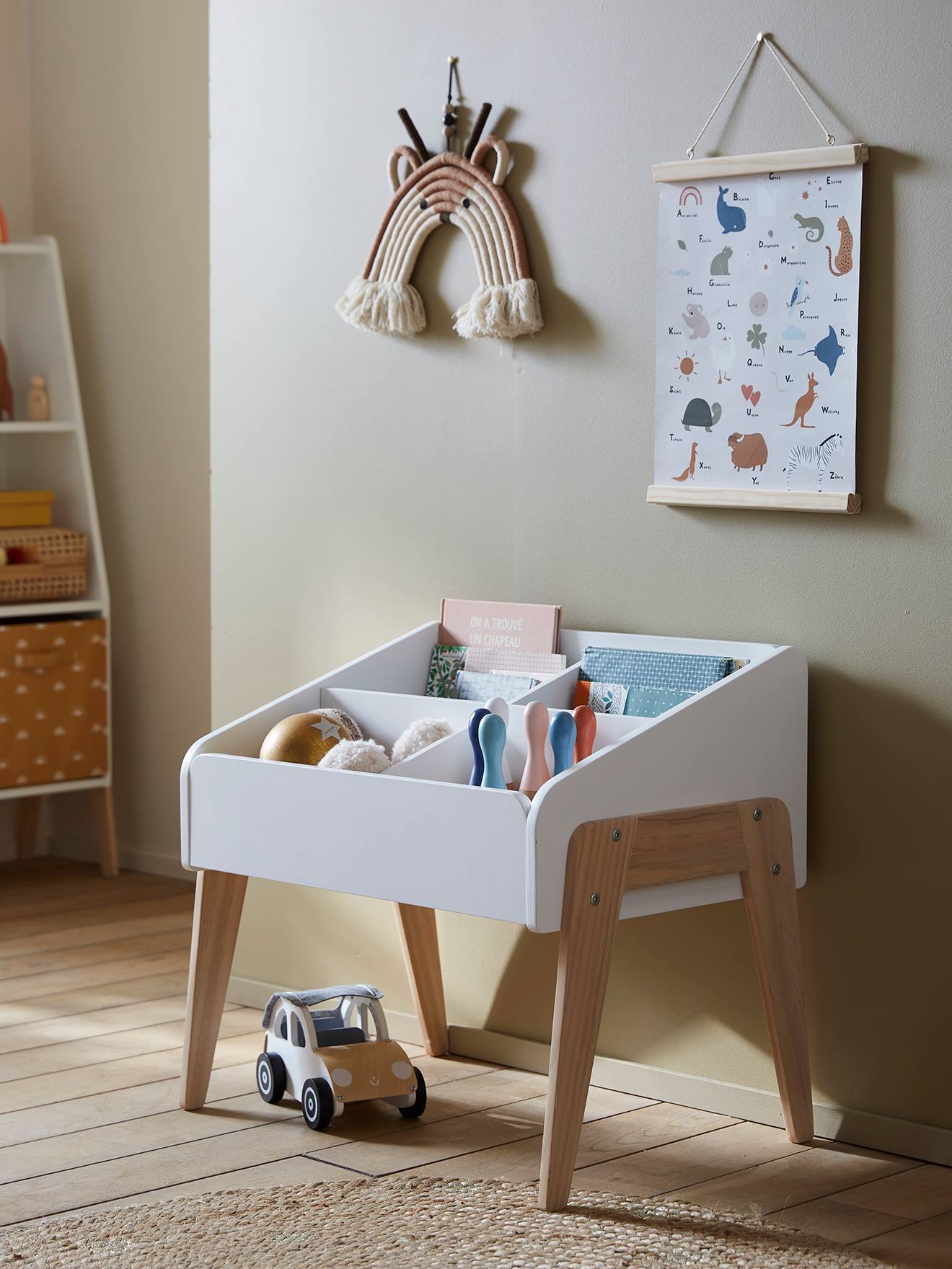 Vertbaudet Kinder Bücherregal RETRO - weiß
