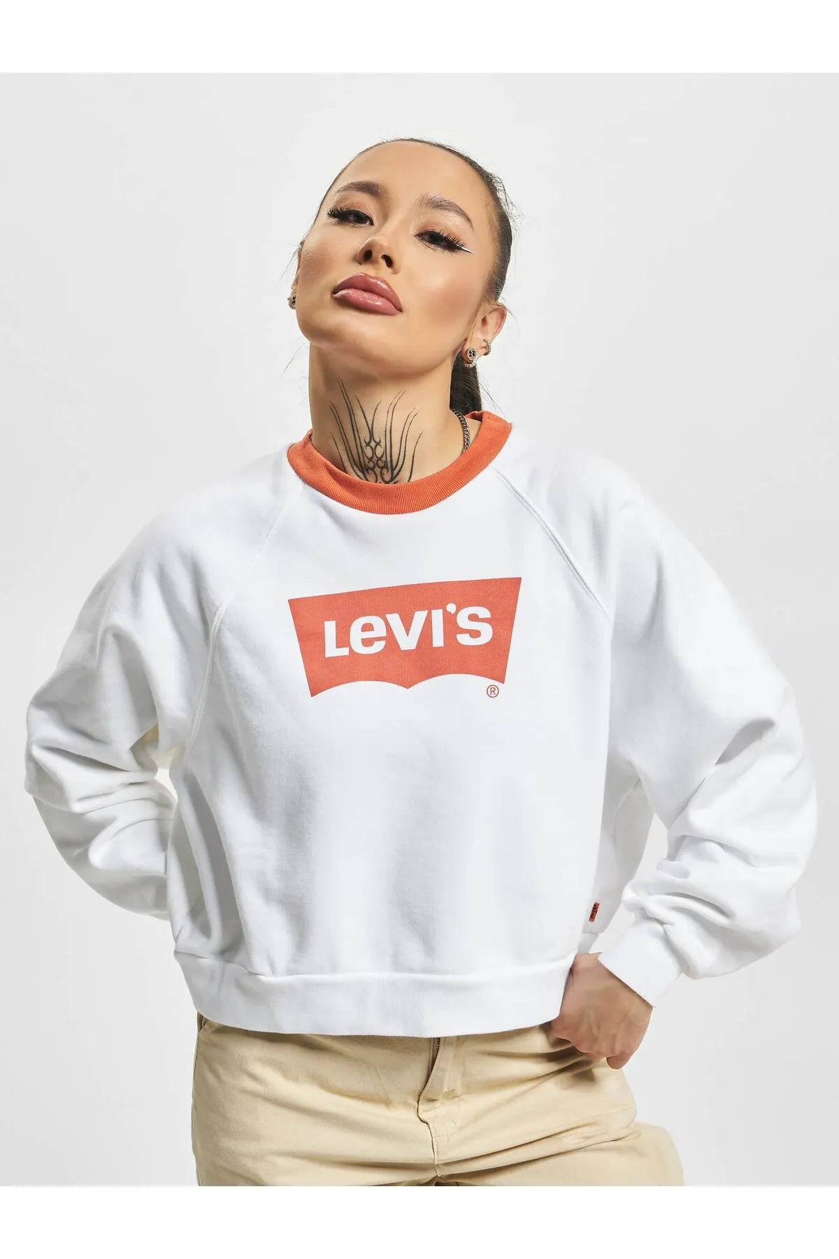 Levi&'s  Damen Levis Stay Loose Tapered Crop Sweater X