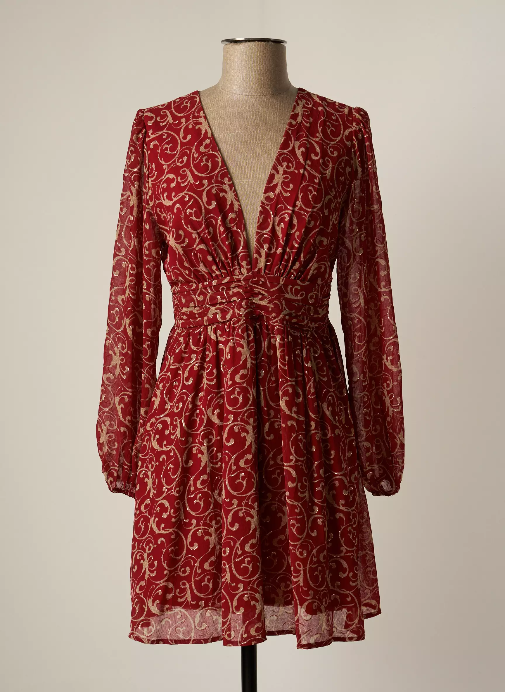 Y Coo Robes Courtes Femme couleur rouge