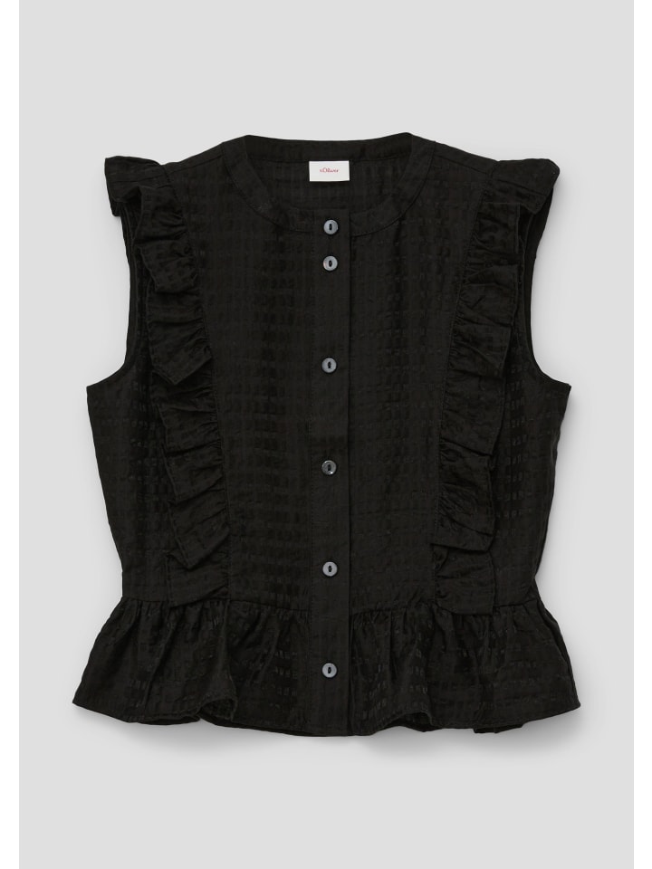 s.Oliver Bluse ärmellos in Schwarz günstig kaufen