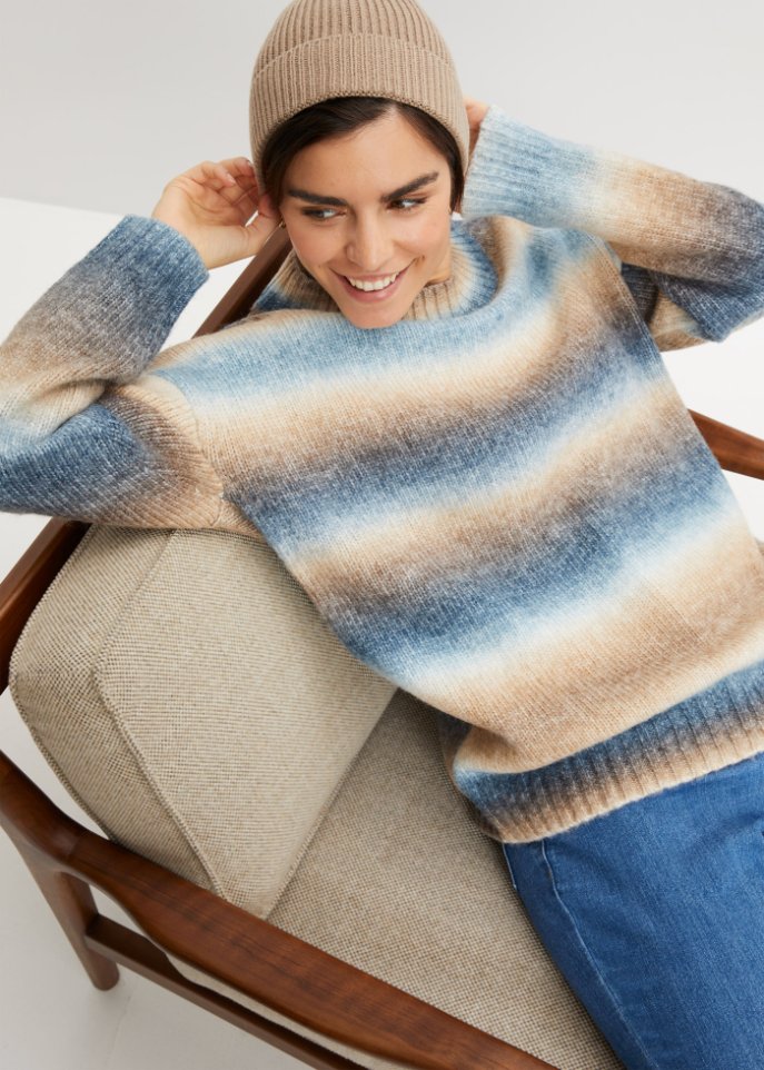 Pullover mit Farbverlauf und Wollanteil