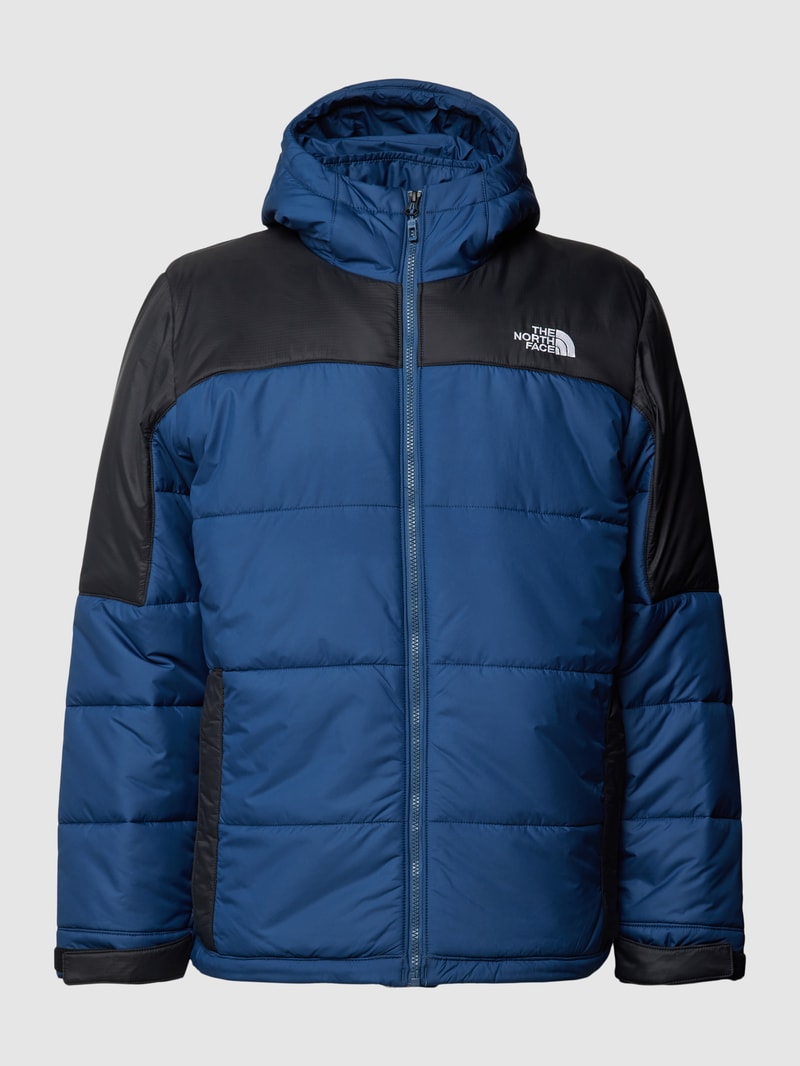 Steppjacke mit Logo-Stitching Modell 'CIRCULAR DIABLO' in marineblau
