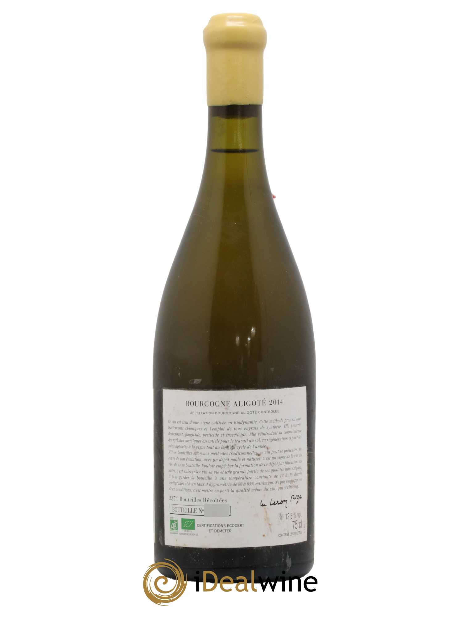 Bourgogne Aligoté Sous Chatelet d'Auvenay (Domaine)  2014 - Lot de 1 Bouteille