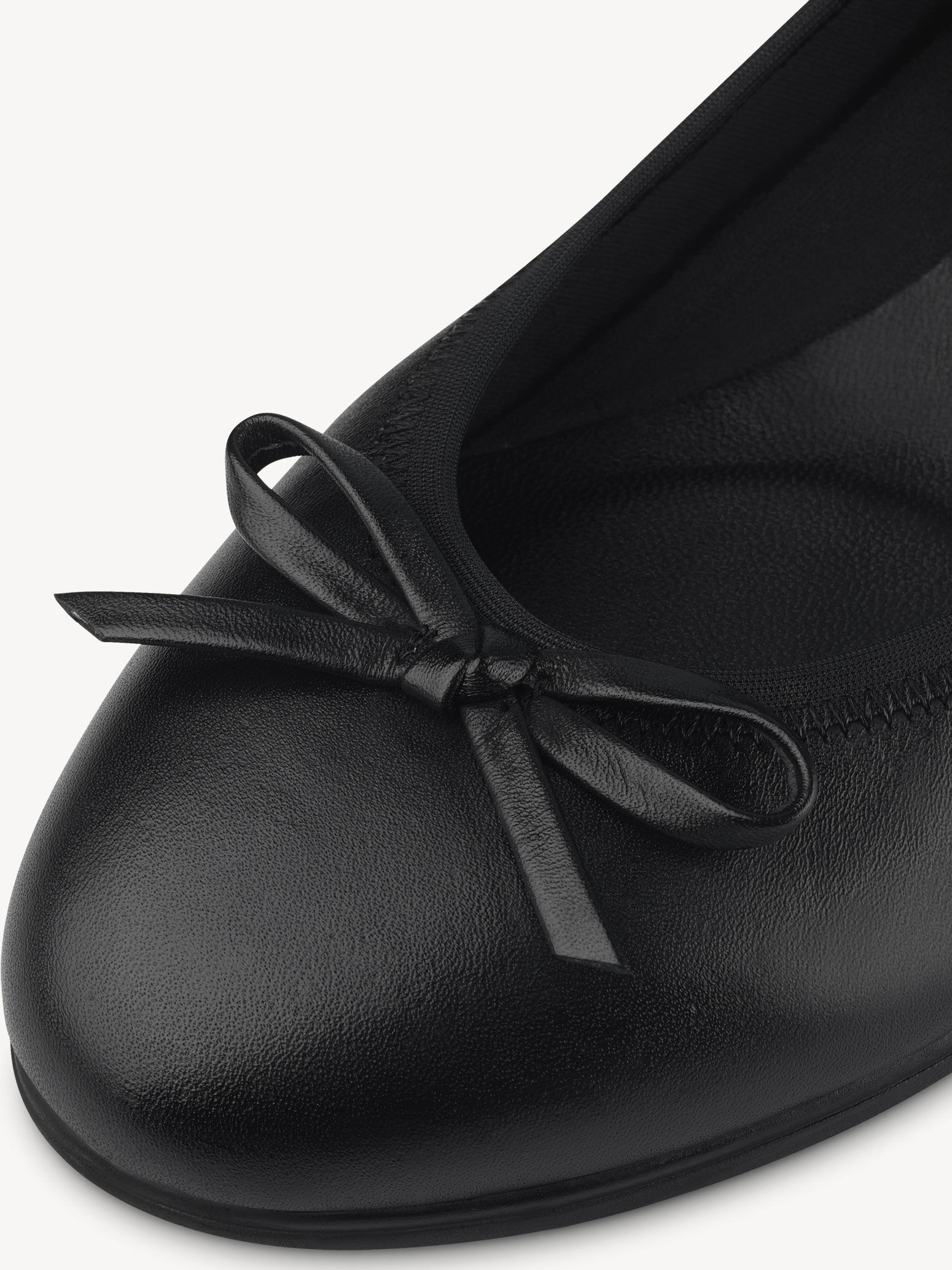 Ballerine en cuir - noir
