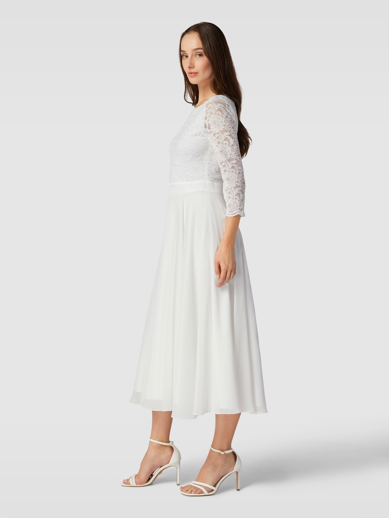 Cocktailkleid aus Häkelspitze in offwhite