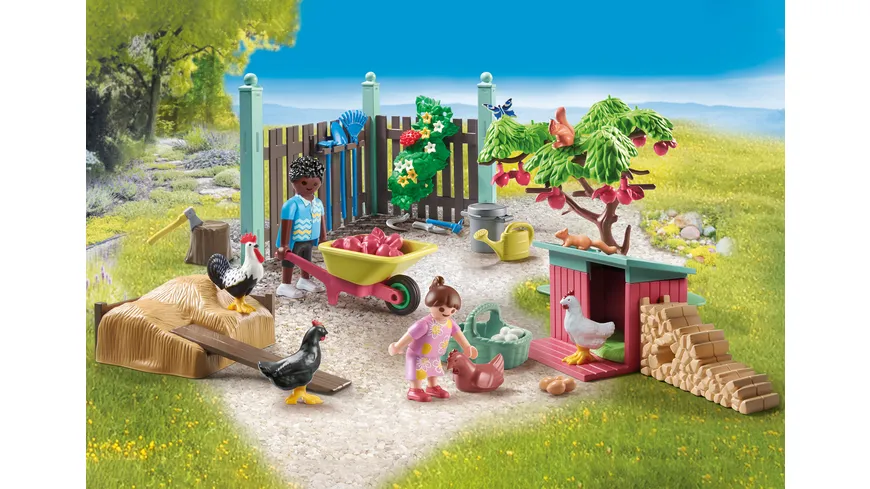 PLAYMOBIL 71510 - my Life - Kleine Hühnerfarm im Tiny Haus Garten