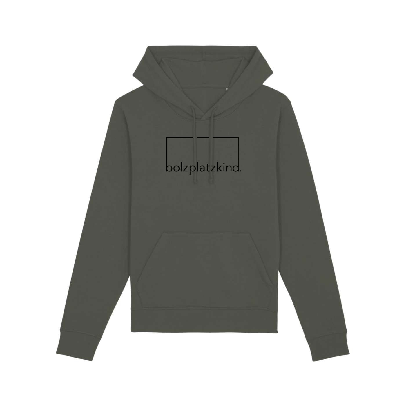Bolzplatzkind "Selbstliebe" Hoody Khaki Schwarz