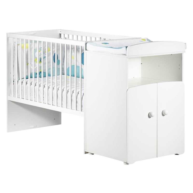 Lit bébé combiné évolutif 120x60 en 90x190 boutons boules Basic