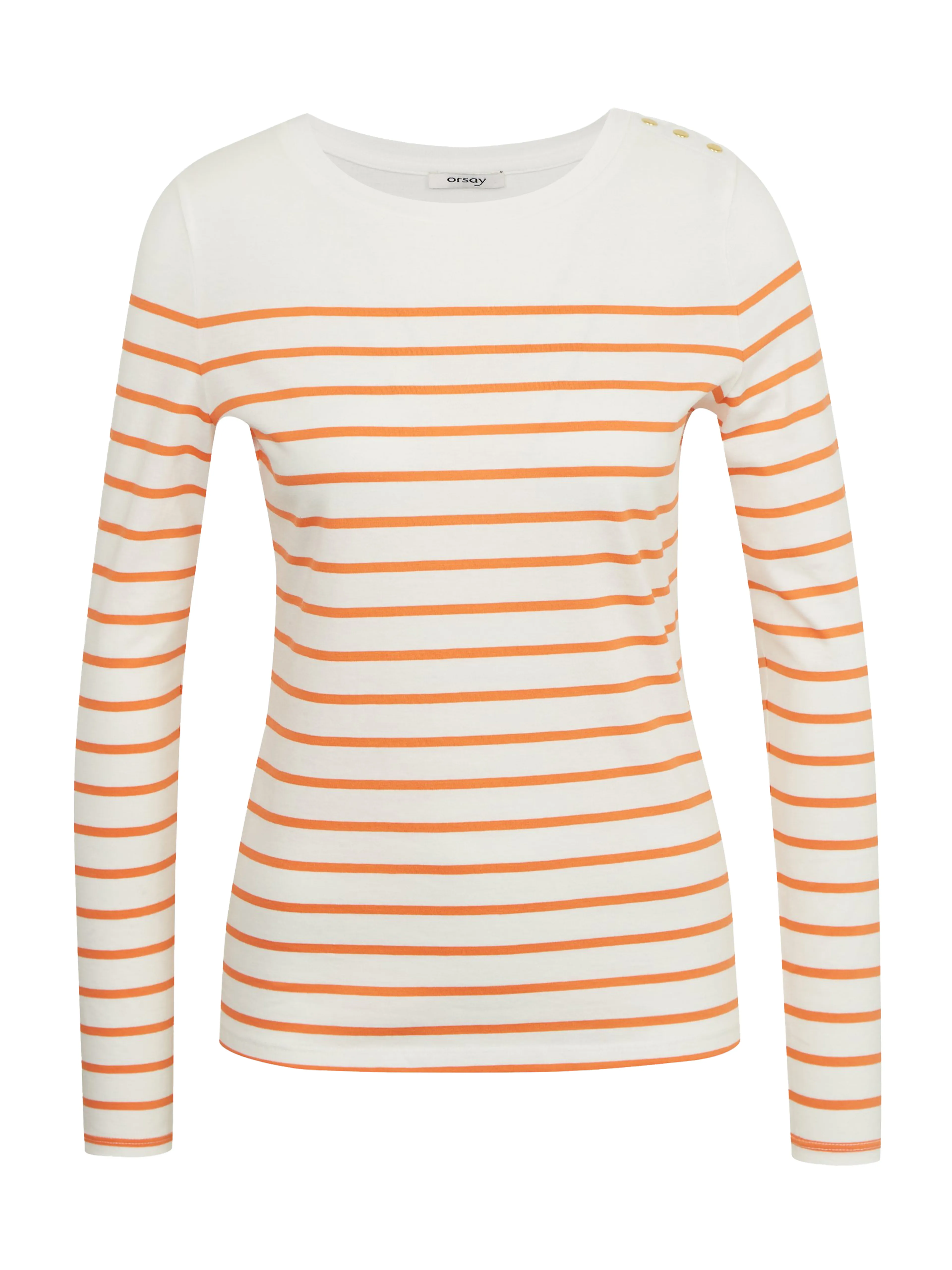 Orange-weiß gestreiftes Damen-T-Shirt ORSAY