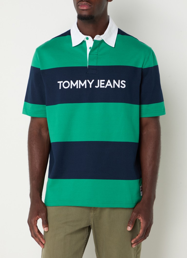 Tommy Hilfiger polo majica regularnog kroja s prugastim printom i vezom logotipa