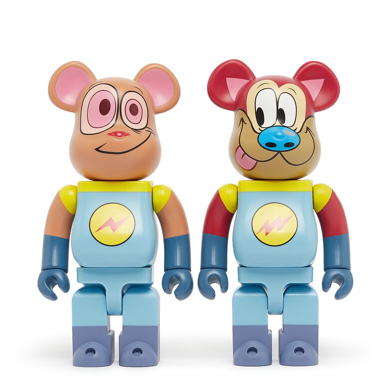 Medicom Bearbrick Ren & Stimpoy Space Madness 100%&400& multicolor