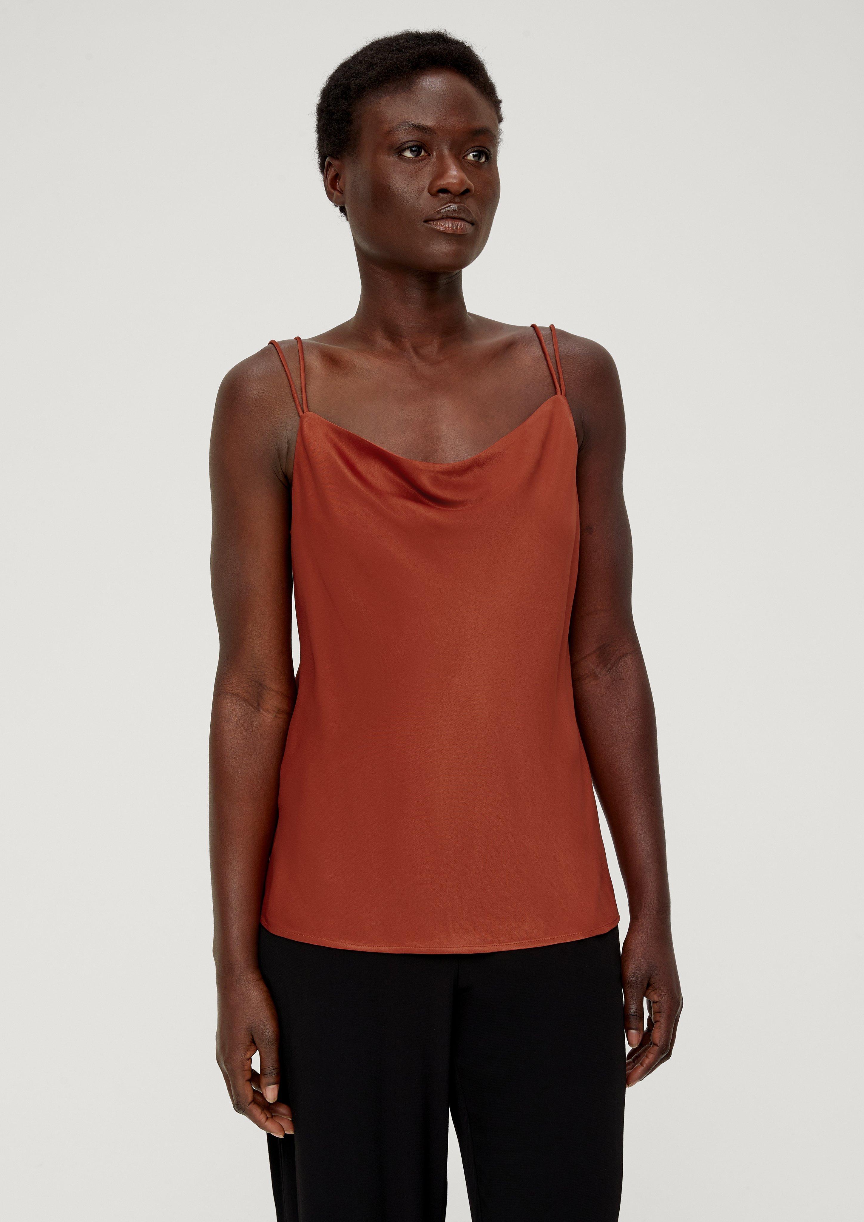 Satin-Top aus Viskose  2132060-2813