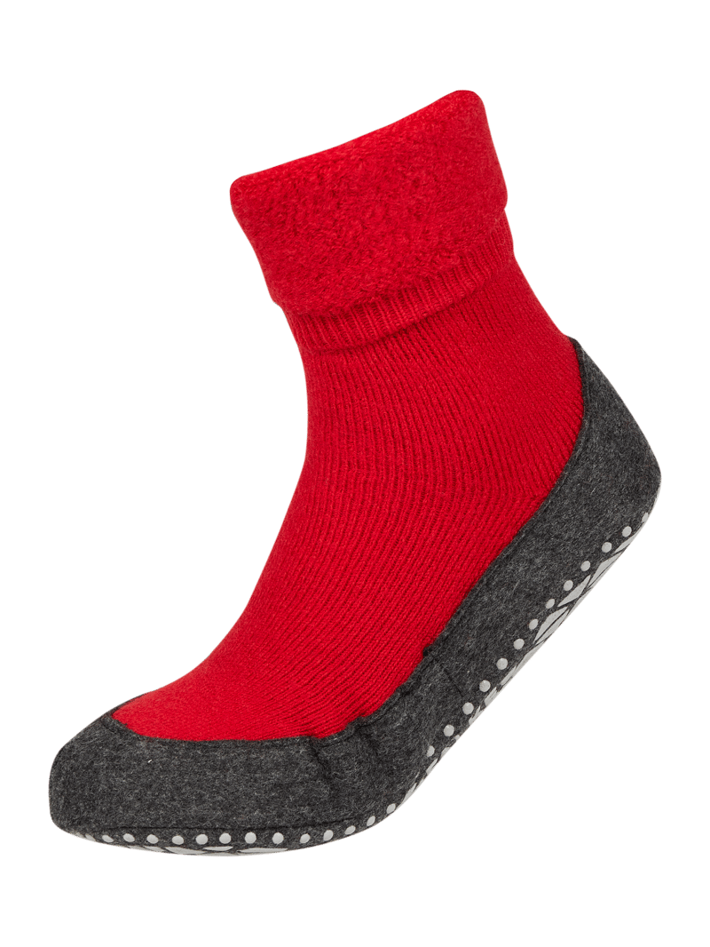 Socken mit elastischem Rippenbündchen Modell 'COSYSHOES' in rot