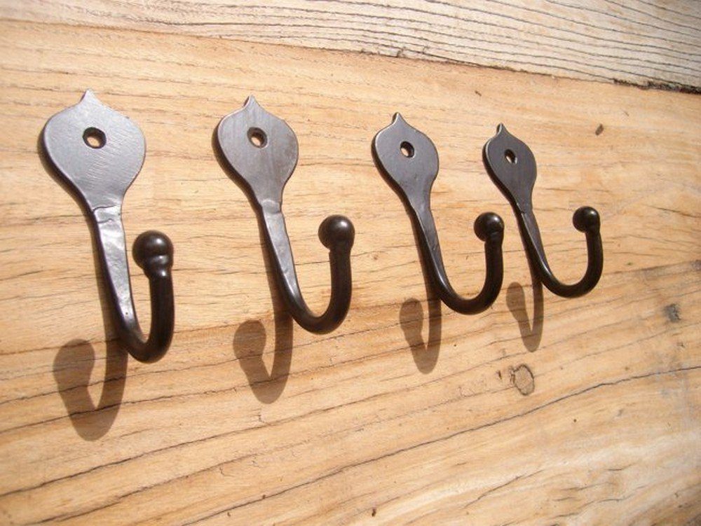 Deko-Impression Wandhaken Haken-Set (4 Stück) geschmiedete Haken, Wandhaken, Eisen, massiv, (4-St)