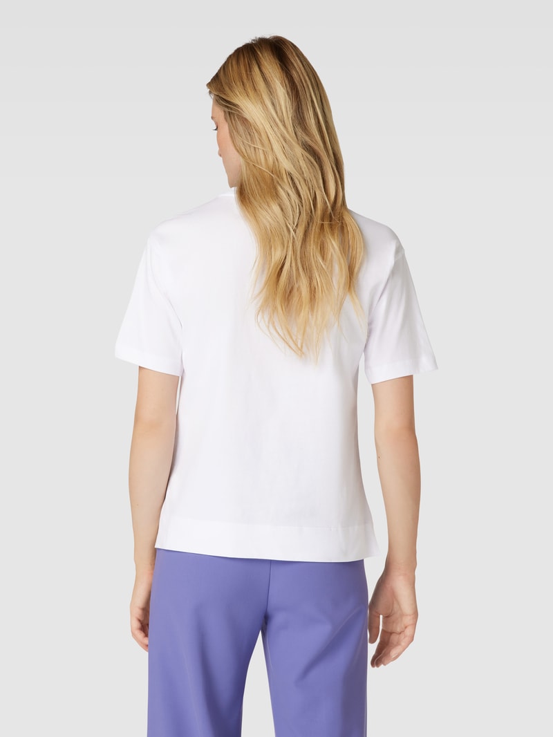 T-Shirt mit Zierbesatz in lila