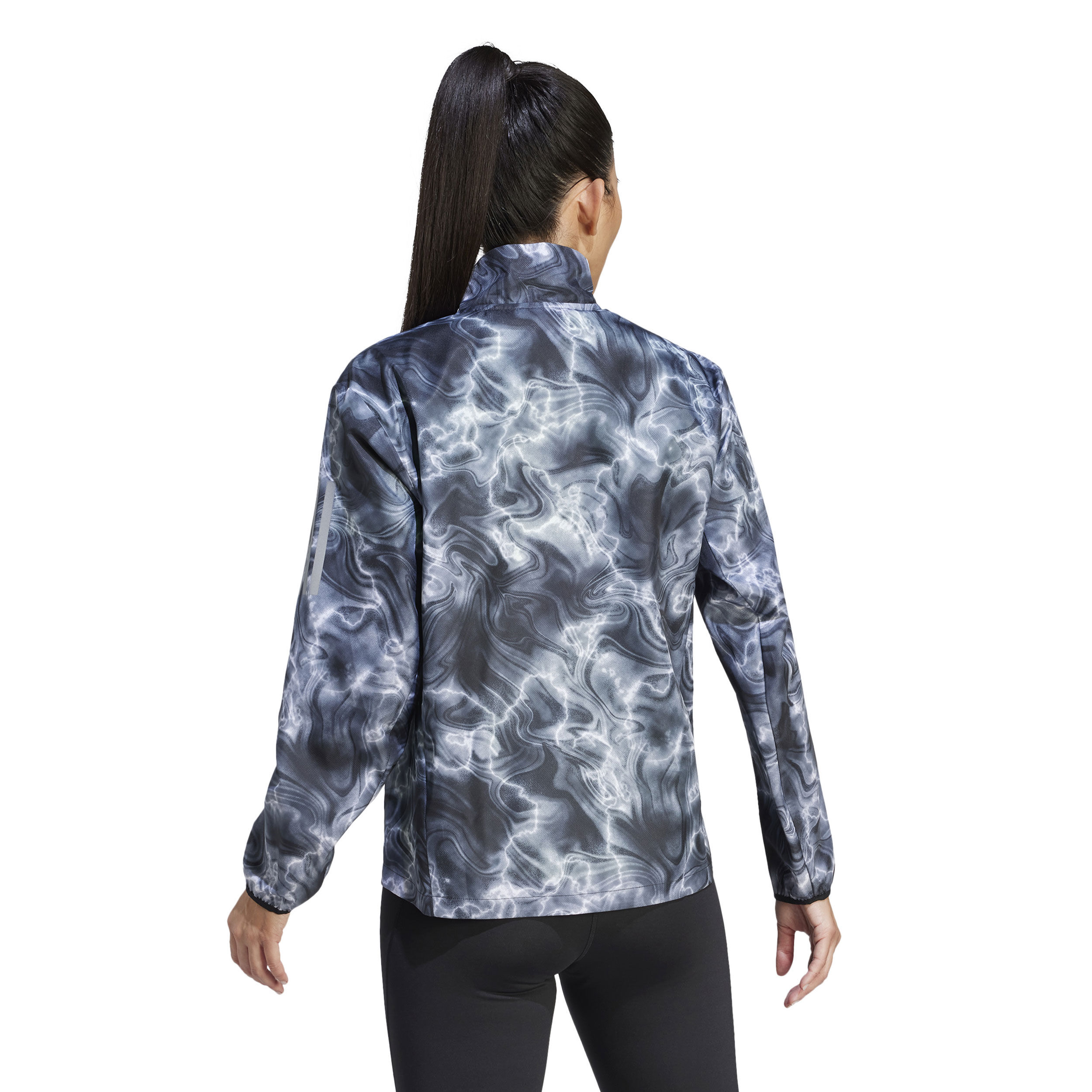 Own The Run AOP Laufjacke Damen - Schwarz, Mehrfarbig