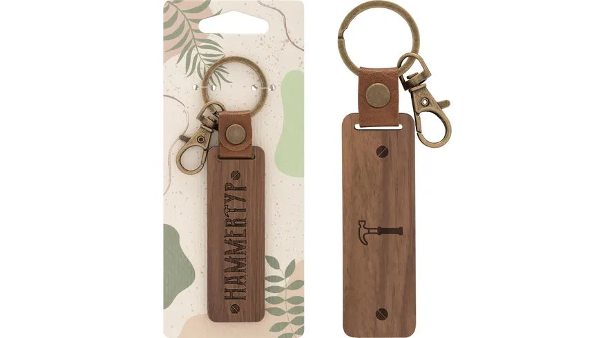 GRUSS&CO Schlüsselanhänger Walnussholz »Hammertyp«