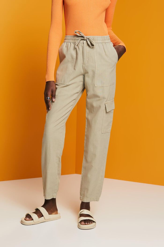Cargohose aus Materialmix mit TENCEL™