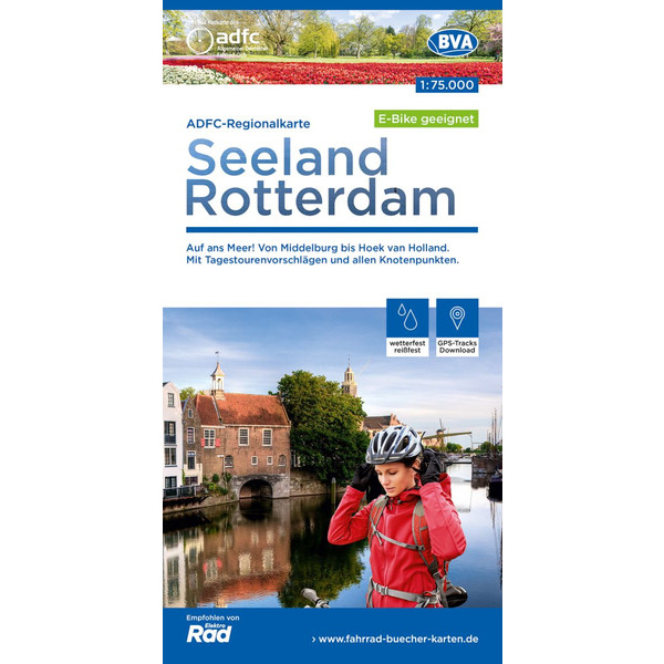 ADFC-REGIONALKARTE SEELAND ROTTERDAM 1:75.000 - Fahrradkarte