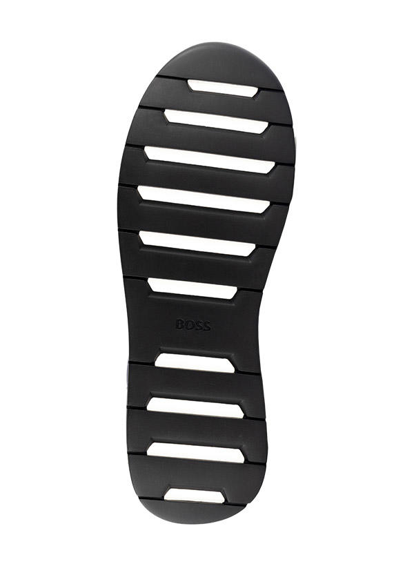 BOSS Black, Sneaker Titanium, Material-Mix, dunkelblau