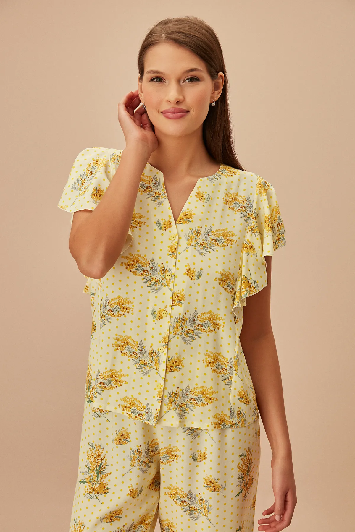 SUWEN  Yelena Maskulines Pyjama-Set