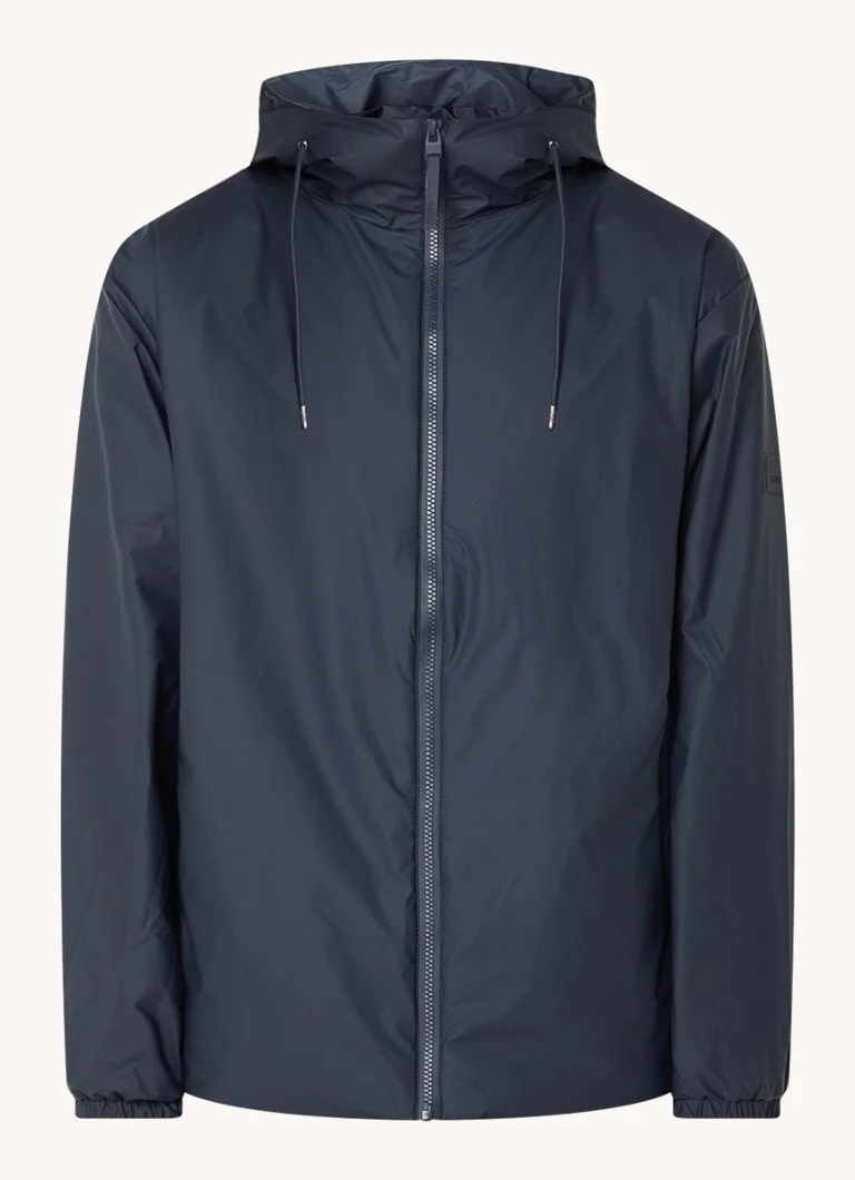 Rains Lohja padded raincoat with hood and side pockets