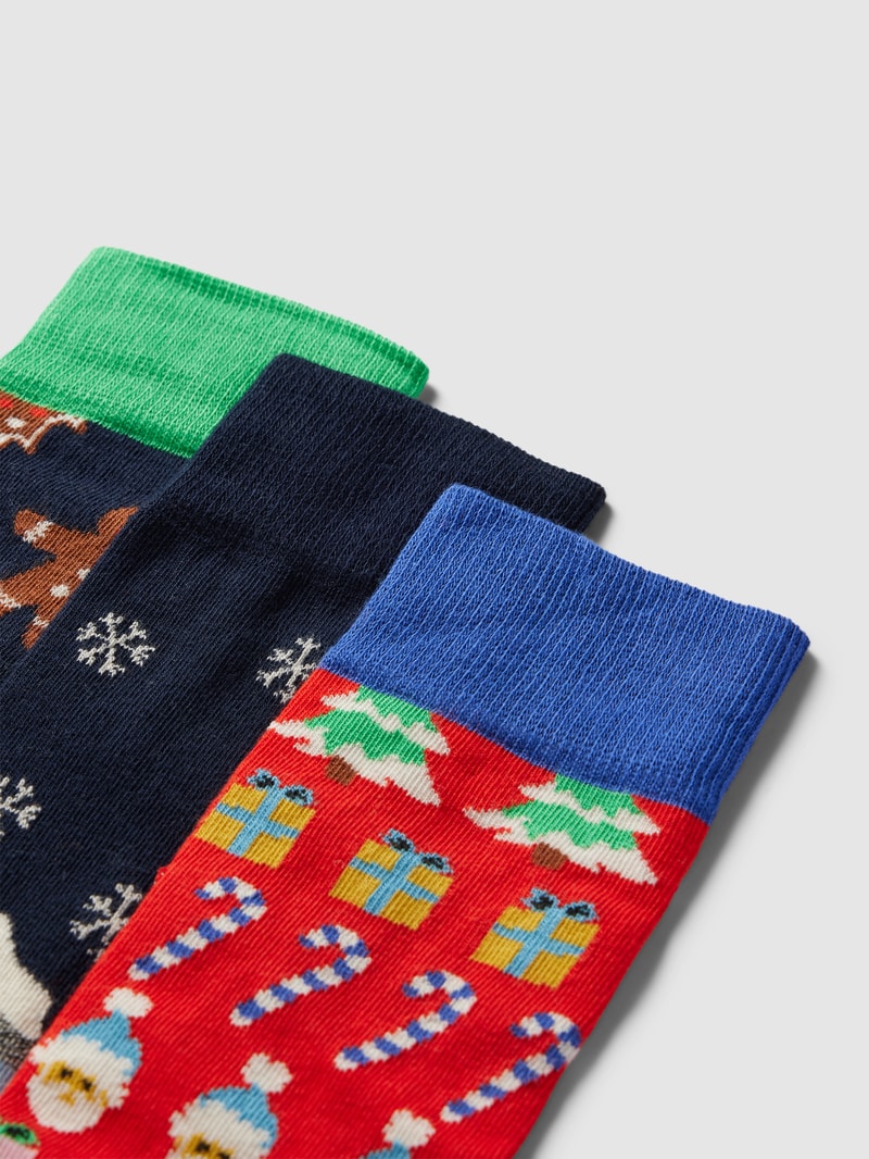 Socken mit Allover-Muster in marineblau