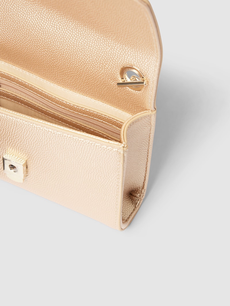 Handtasche mit Label-Applikation Modell 'DIVINA' in gold