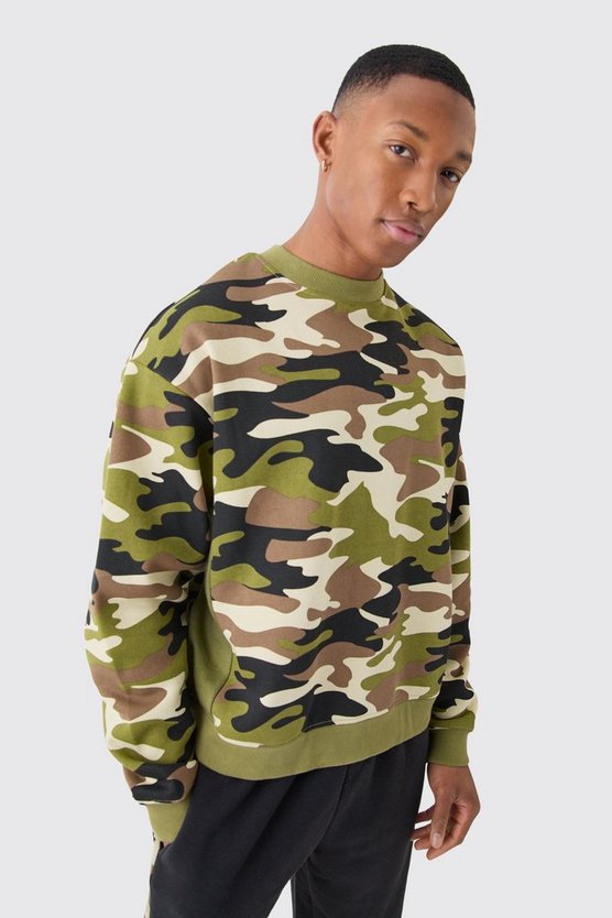 Kastiges Oversize Camouflage Sweatshirt