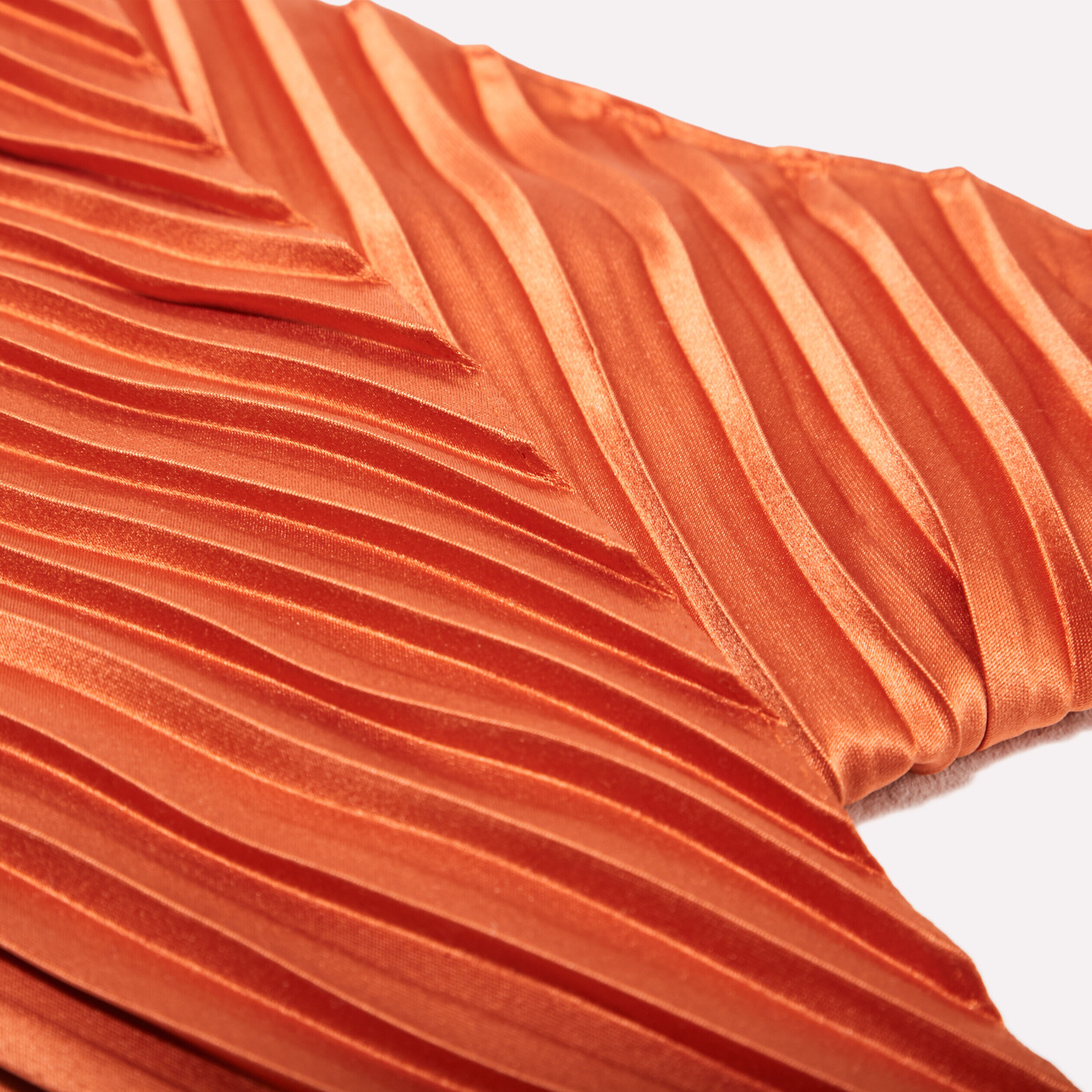 Foulard carré plissé orange foncé femme | Cache Cache