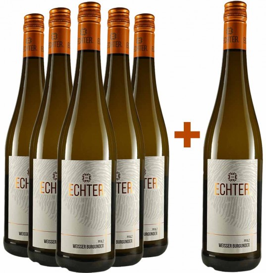 5+1 Paket Weißer Burgunder trocken - Weingut Echter