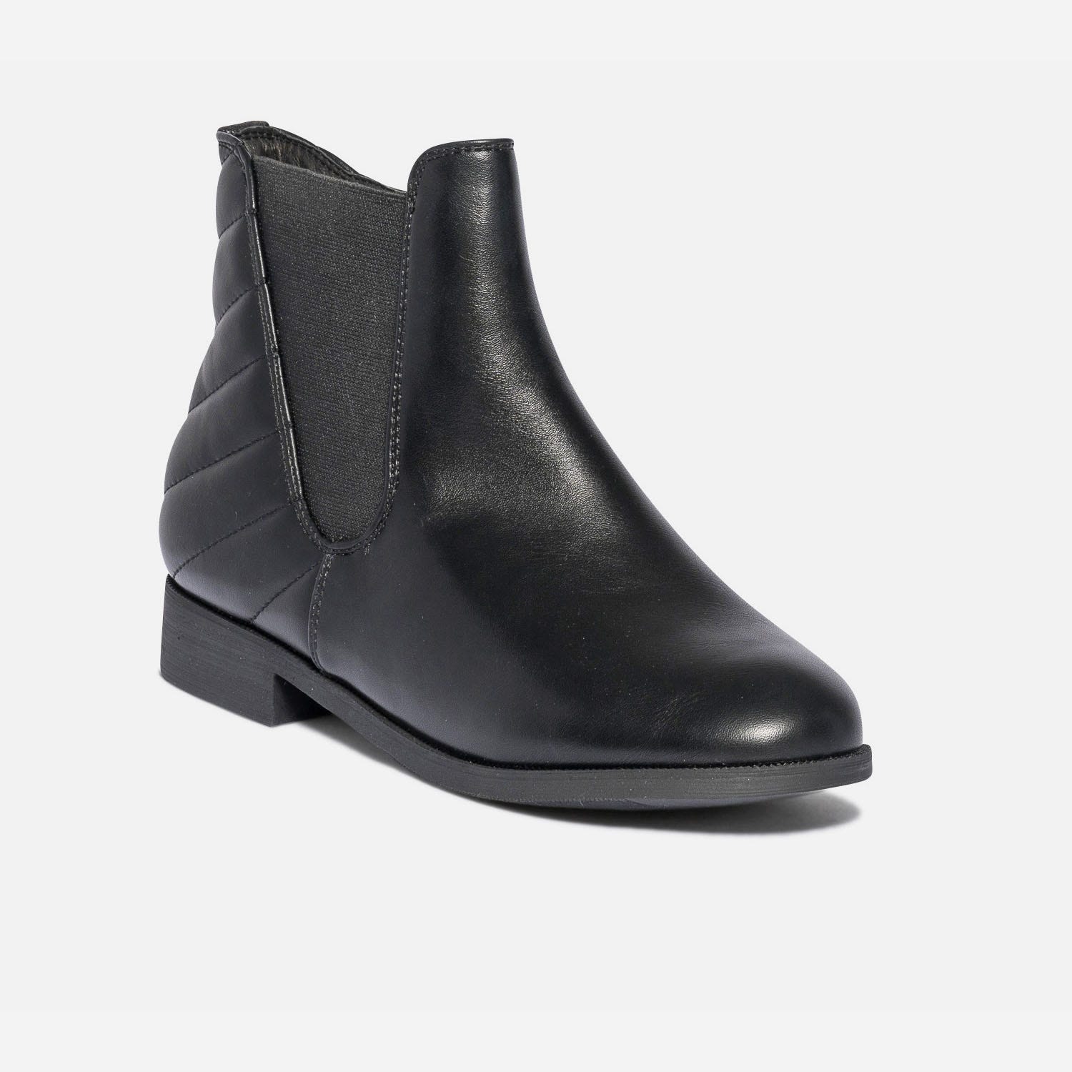 Boots noirs effet matelassés