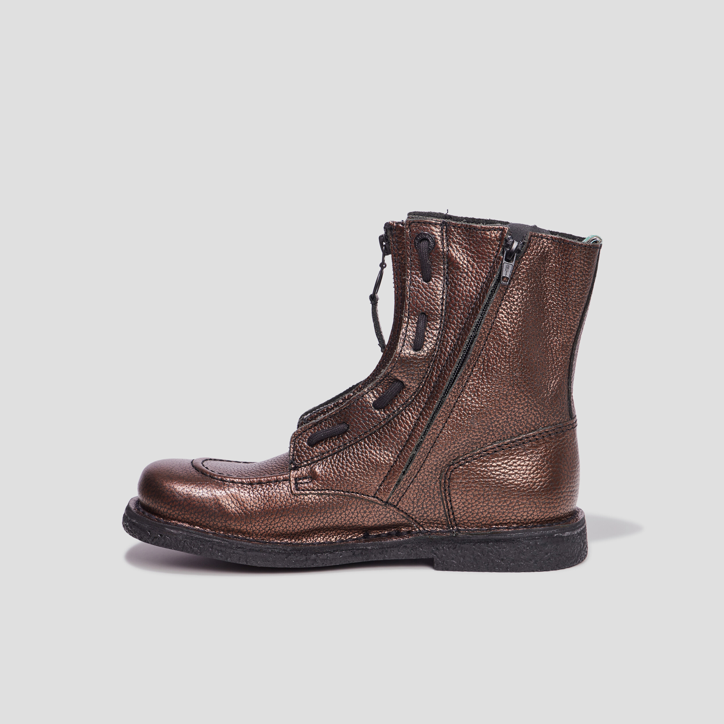 Bottines en cuir Kickers Meeticrock marron femme | La Halle