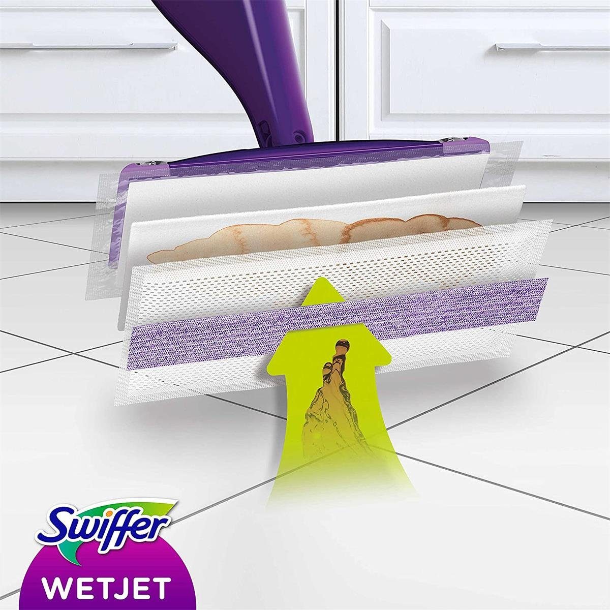 Swiffer Swiffer WetJet Bodenwischer Starterpack - Wischtücher + Bodenreiniger Fussbodenreiniger