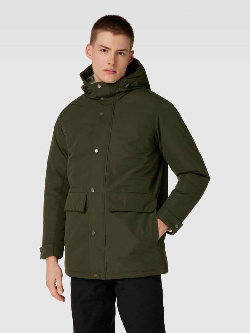 Parka mit Kapuze Modell 'CHAMP' in dunkelgrün
