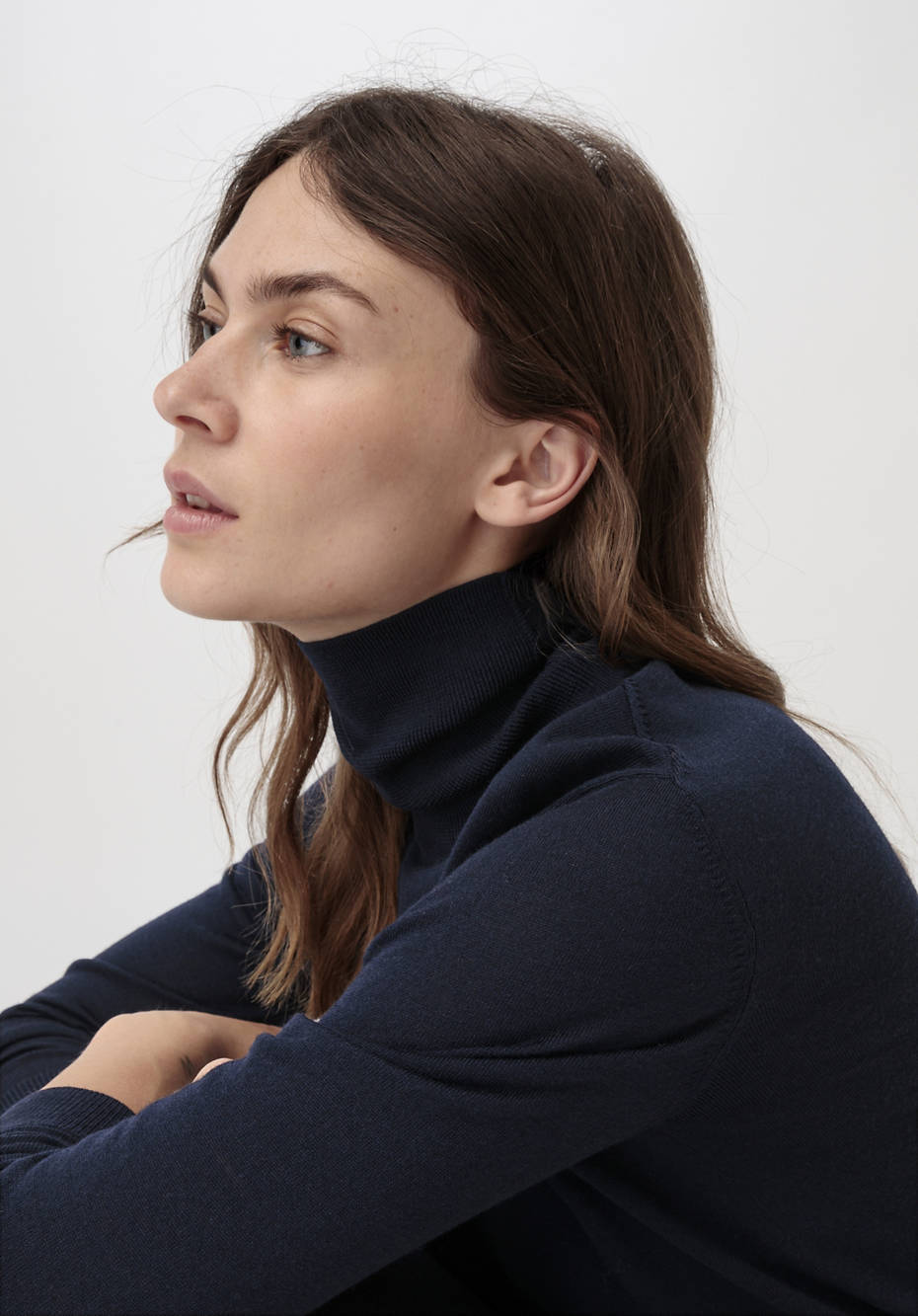 Rollkragenpullover aus reiner Bio-Merinowolle