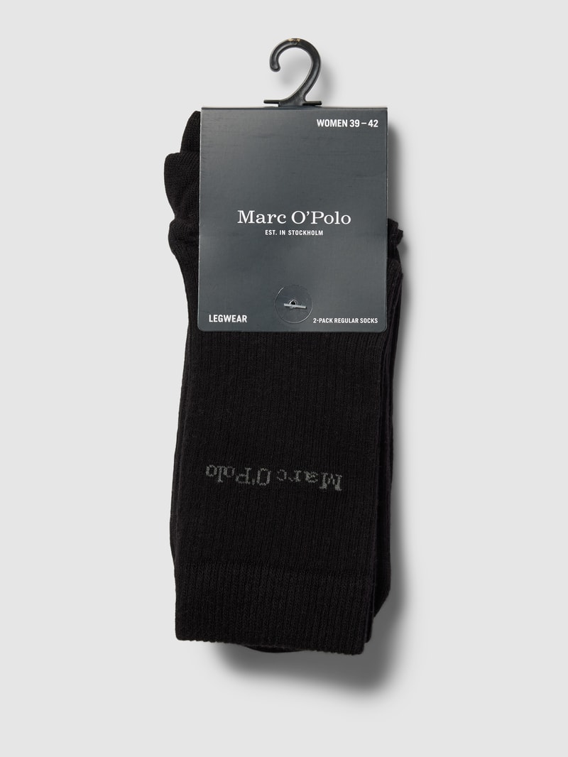 Socken mit Label-Detail im 2er-Pack Modell 'MARTHA' in schwarz