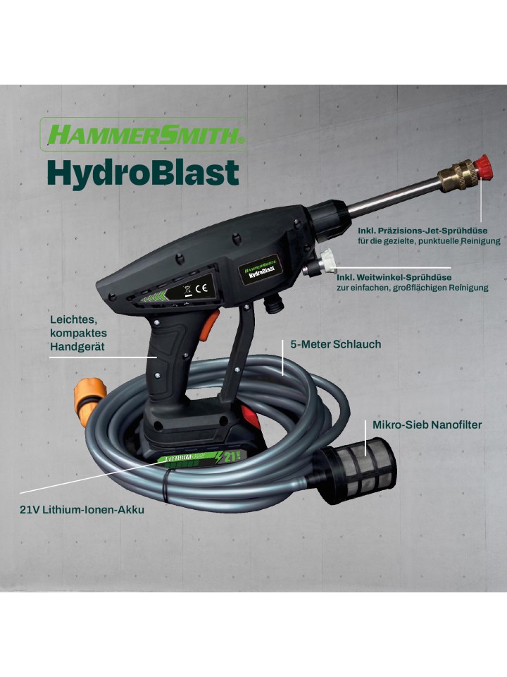 Hammersmith Druckreiniger HydroBlast in Schwarz günstig kaufen onesize