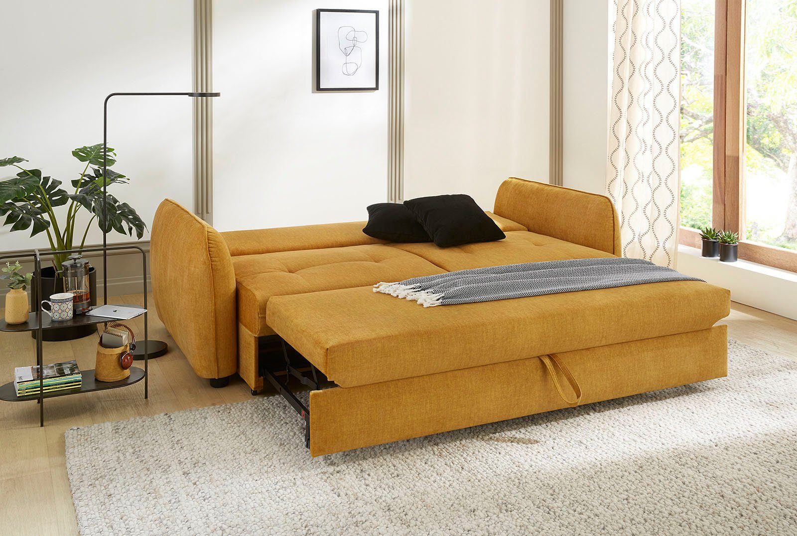 Jockenhöfer Gruppe Schlafsofa Sascha, mit Relax- und Bettfunktion, Wellenfedern, Liegefläche 180x200 cm