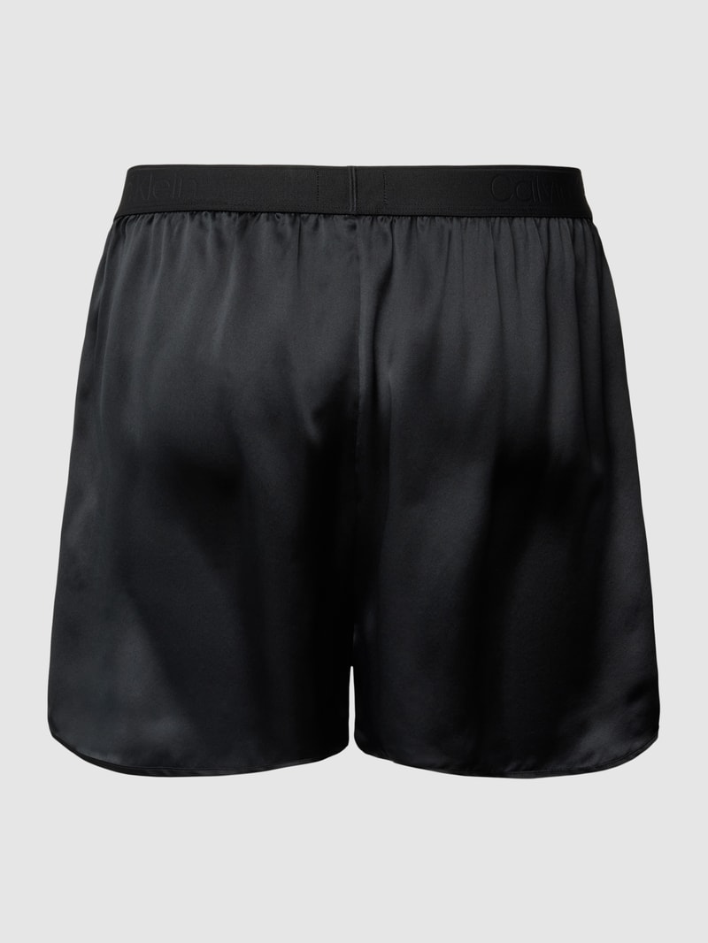 Boxershorts aus Seide mit elastischem Bund in schwarz
